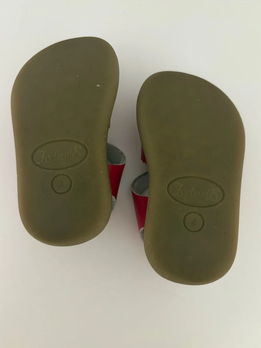 Footmates Red Leather Sandals